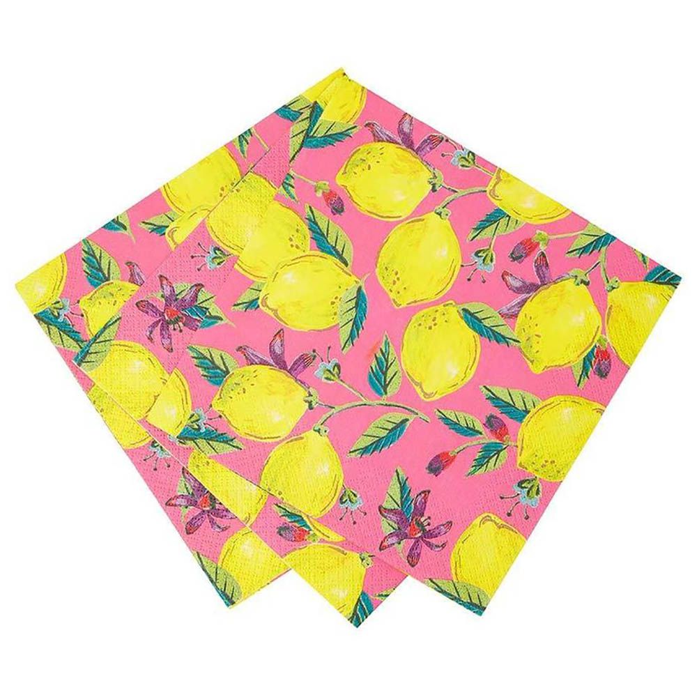 Talking Tables - Boho Pink Lemon Napkin