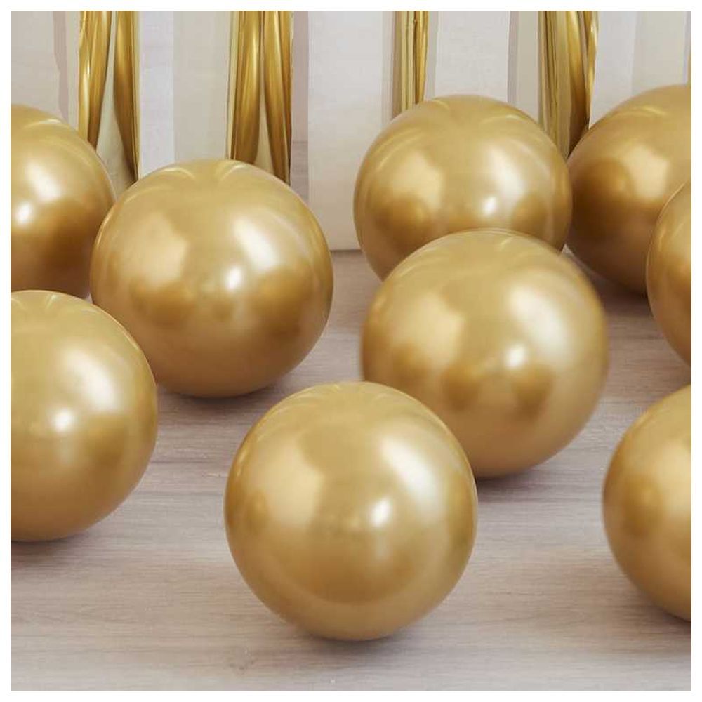 Ginger Ray - Gold Chrome Balloon Pack