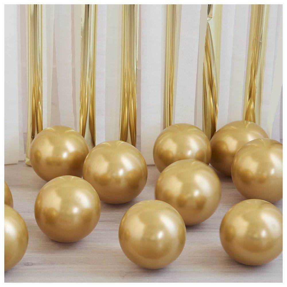 Ginger Ray - Gold Chrome Balloon Pack