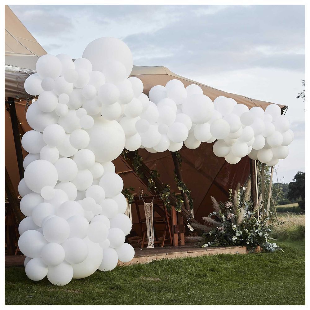 Ginger Ray - Luxe Balloon Arch Kit - White