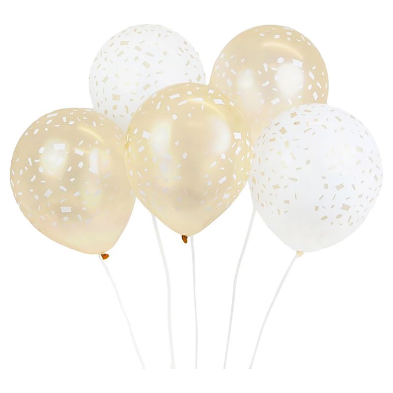 Talking Tables - White And Gold Confetti Balloons - Gold