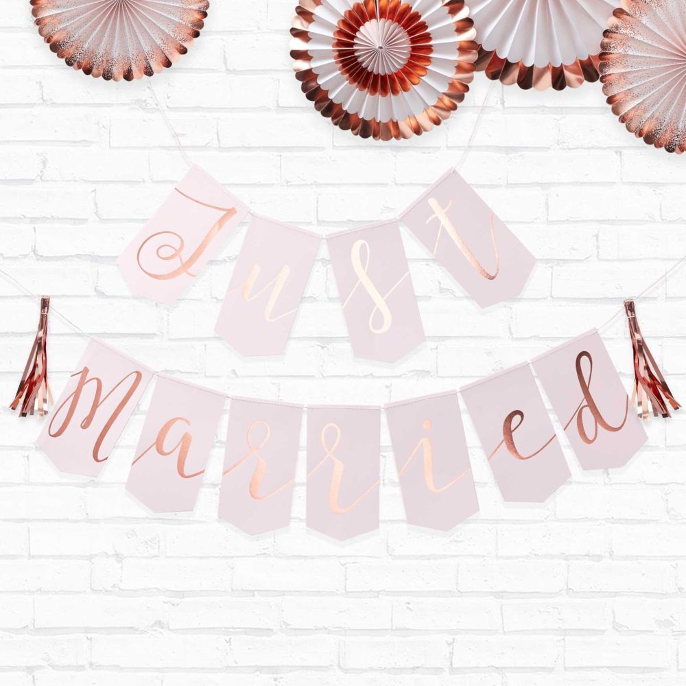 Ginger Ray - Just Married Flag Bunting