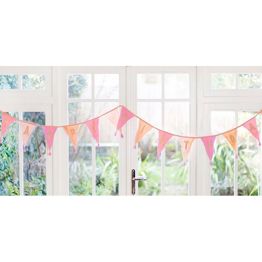 Talking Tables - Happy Birthday Fabric Bunting