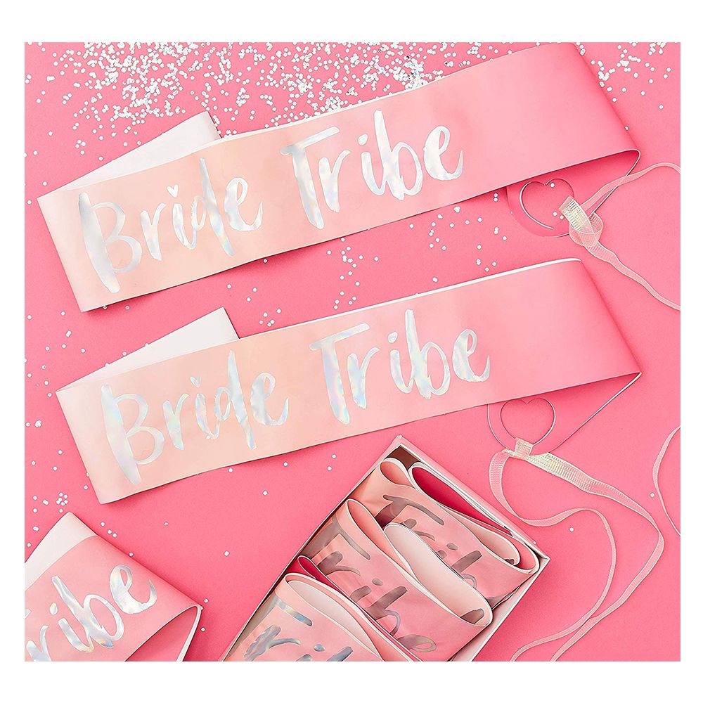 Ginger Ray - Bride Tribe Hen Party Sashes 6pcs - Pink