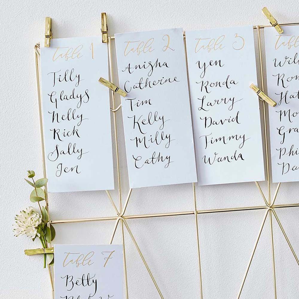 Ginger Ray - Gold Wedding Table Plan Kit