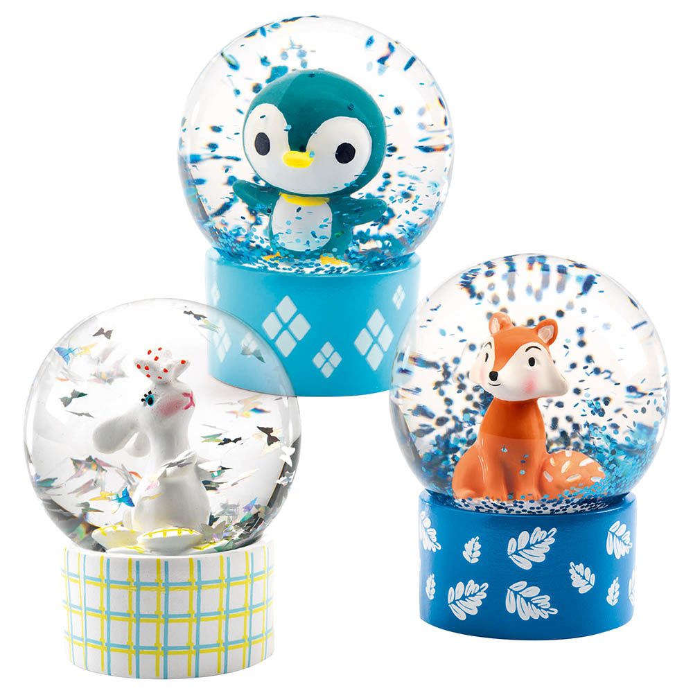 Djeco - So Wild Mini Snow Globe - Assorted 1pc