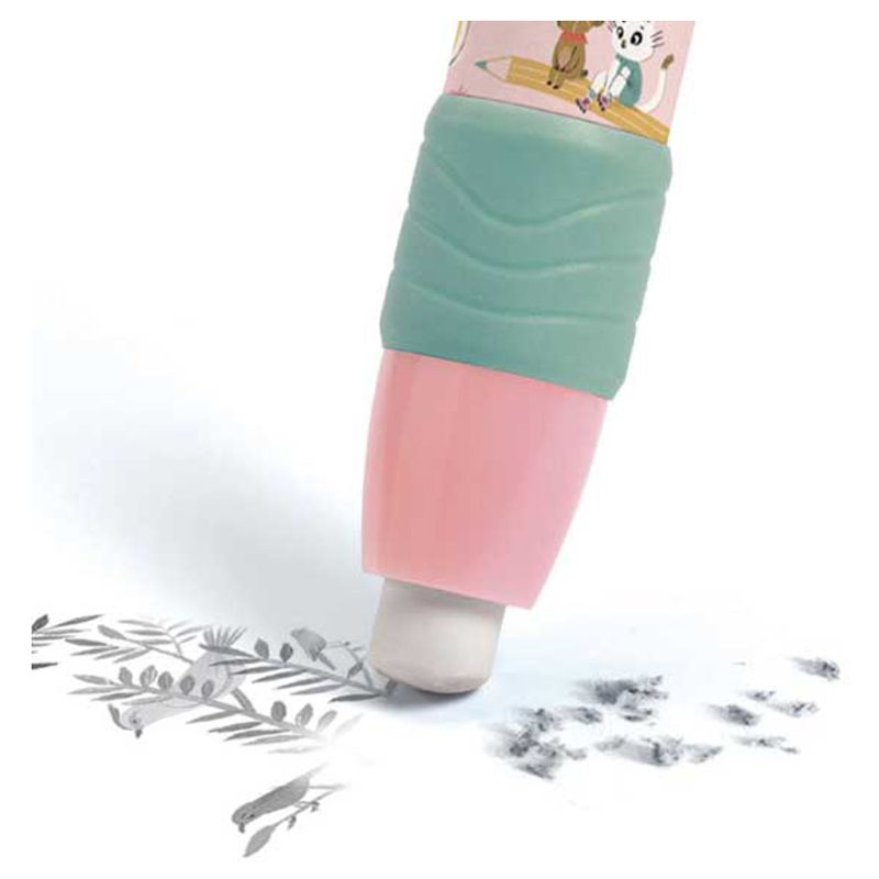 Djeco - Lucille Clip Eraser - Pink