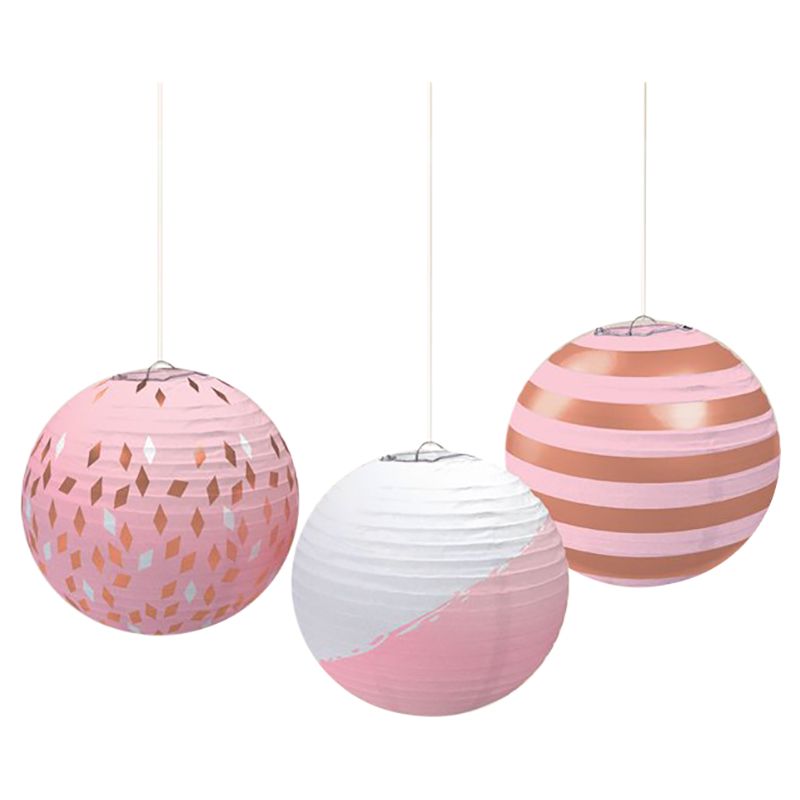 Party Camel - Blush Paper Lantern - 3pcs - Rose Gold