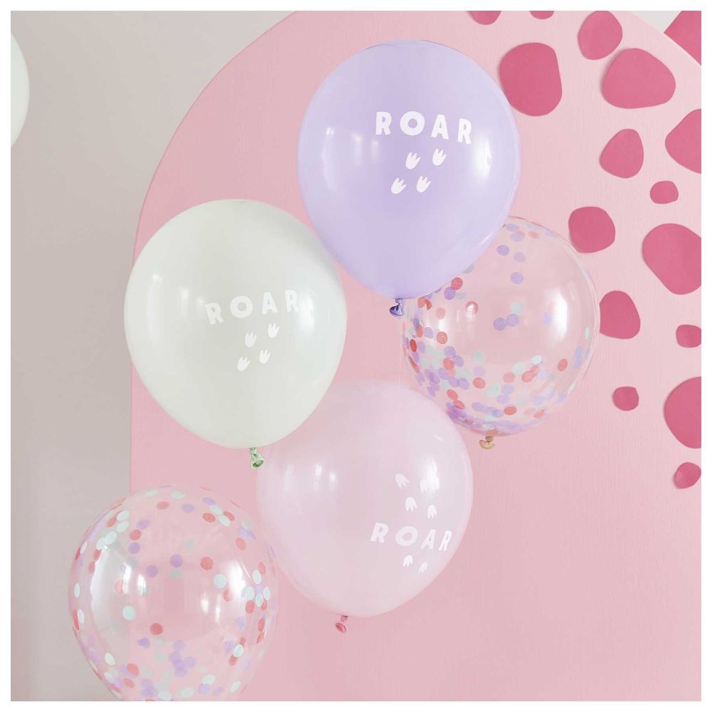 Ginger Ray - Pink, Lilac & Pastel Green Roar Balloon