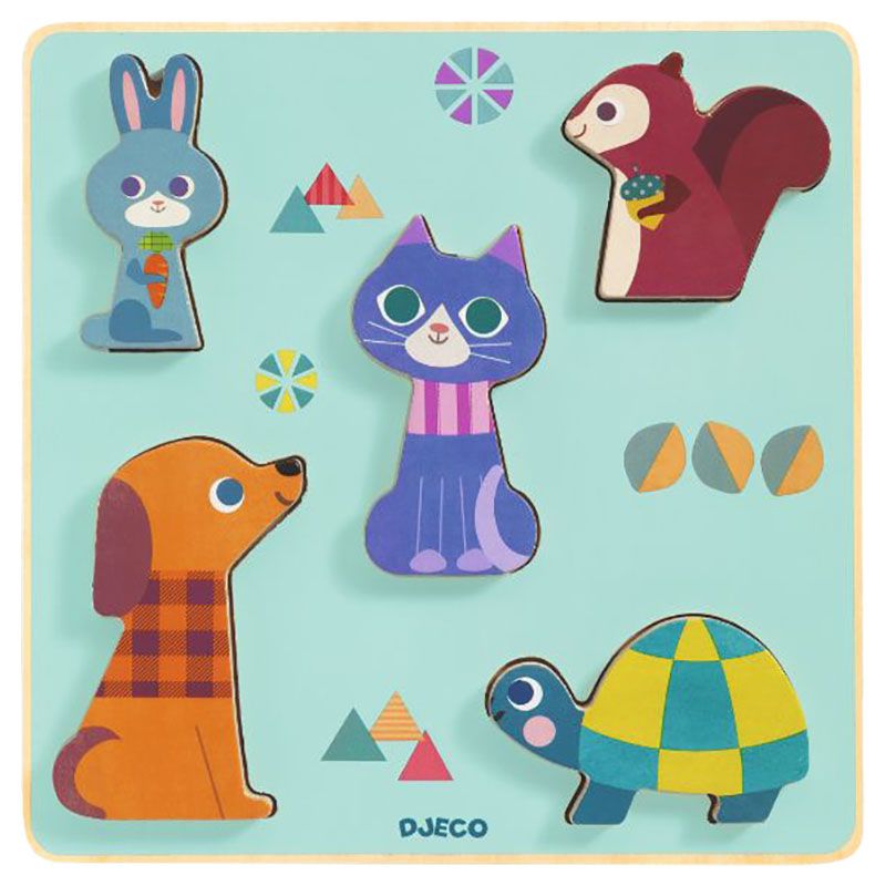 Djeco - Wooden Puzzle - Moustacha