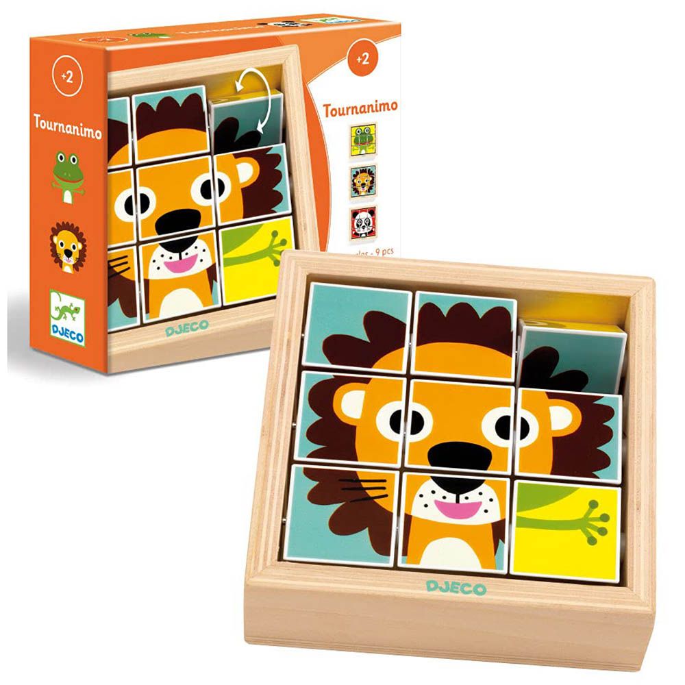 DJECO - Wooden Block Tournanimo Puzzle