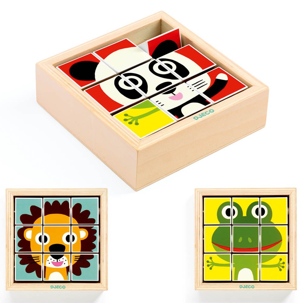 DJECO - Wooden Block Tournanimo Puzzle