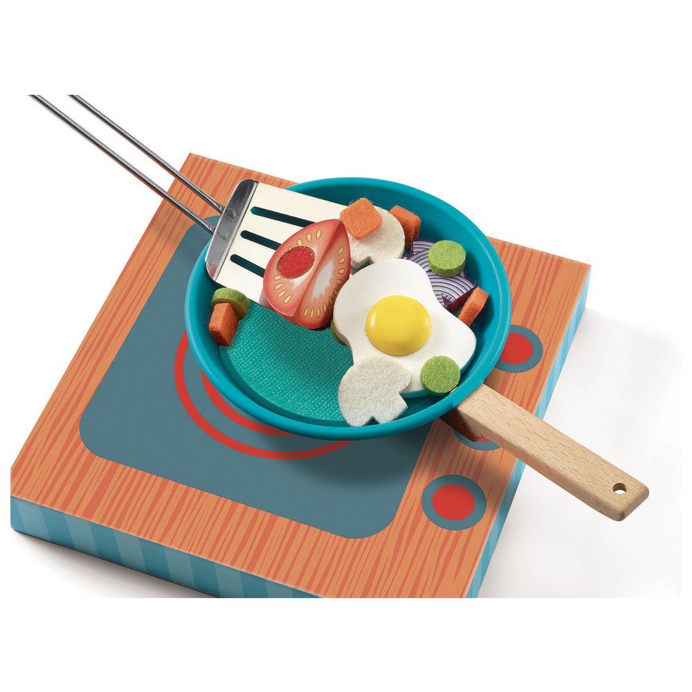 Djeco - Cook & Scratch - Wooden Food and Utensils