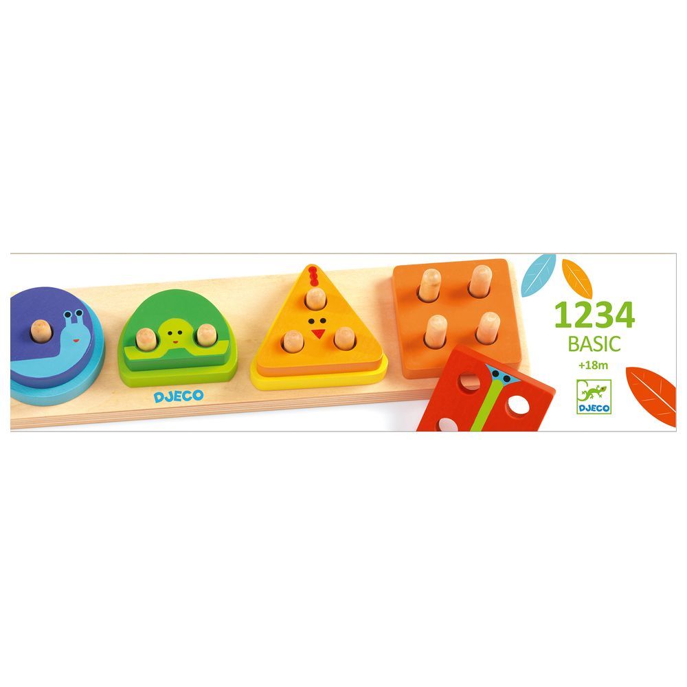 Djeco - 1234 Basic Wooden Puzzle