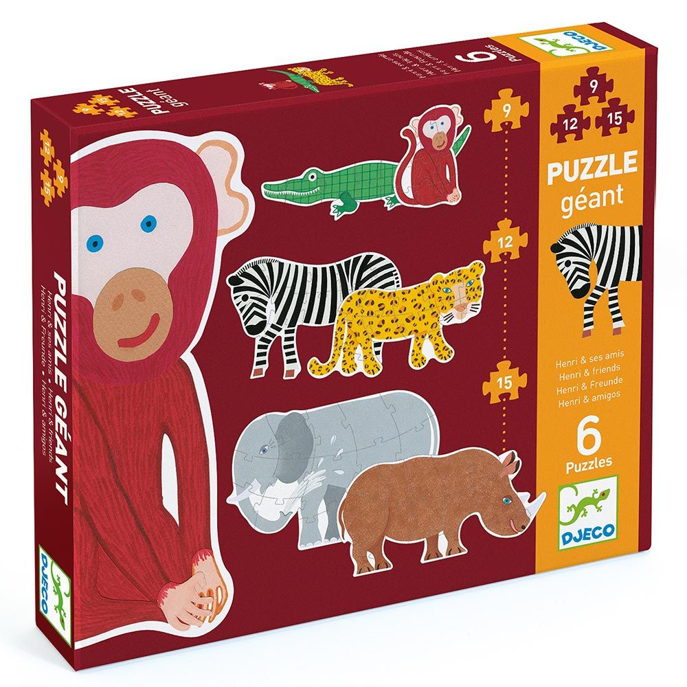 Djeco - Henri & Friends Giant Puzzle