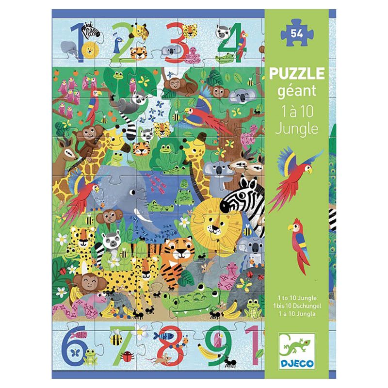 Djeco - 1 To 10 Jungle Giant Puzzle