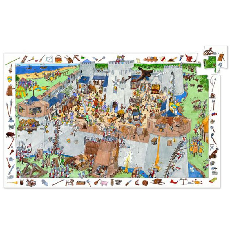 DJECO - Fortified Castle Observation Puzzle - 100 Pcs