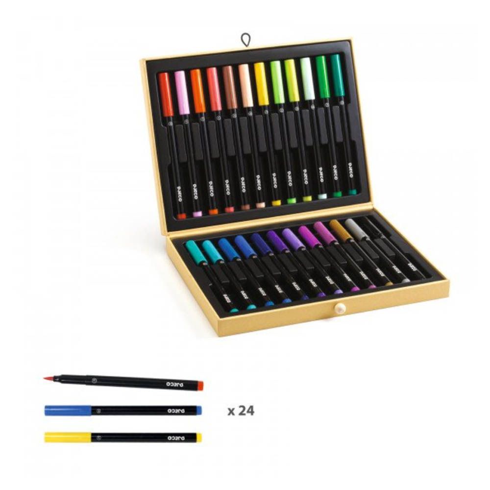 Djeco - First Brush Pens Box 24 pcs