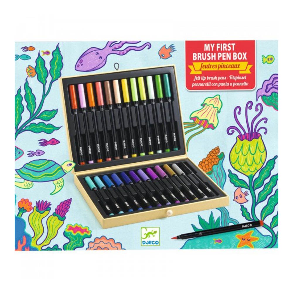 Djeco - First Brush Pens Box 24 pcs