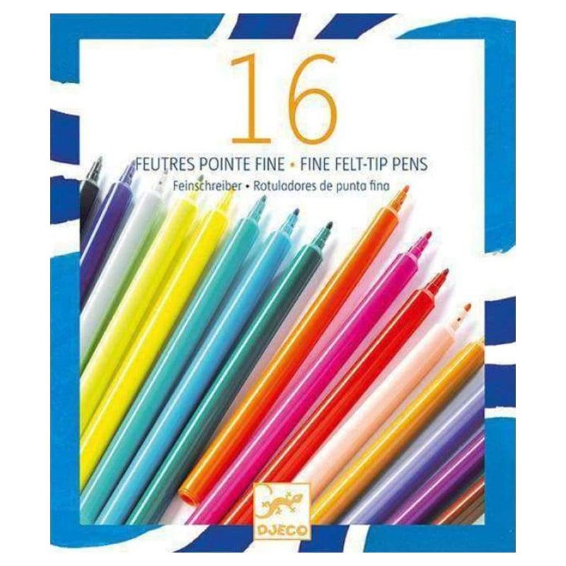 Djeco - Felt Tip Pens - 16pcs