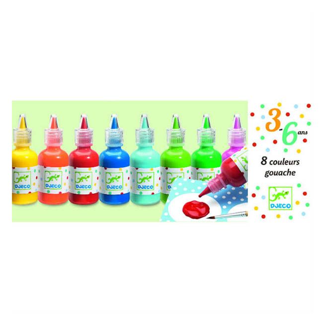 Djeco - Gouache Paint Bottles 30ml