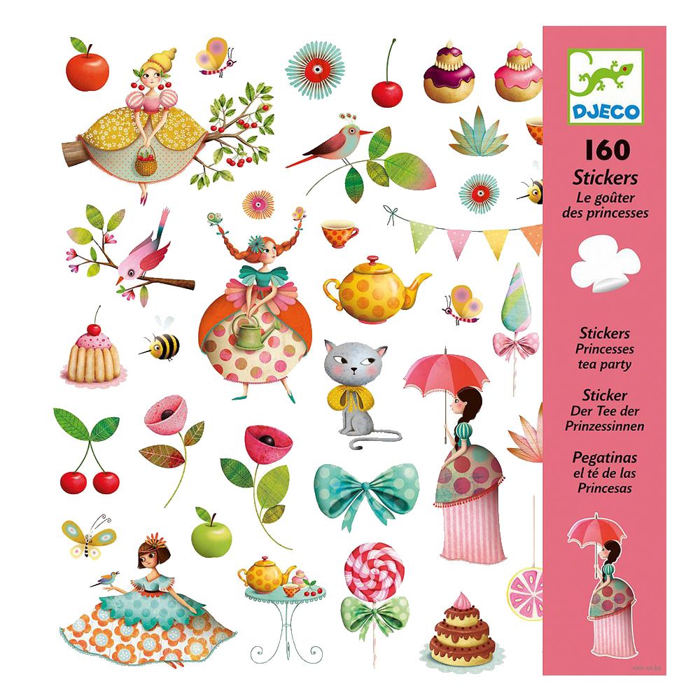 Djeco - Princess Tea Party Stickers 160pcs