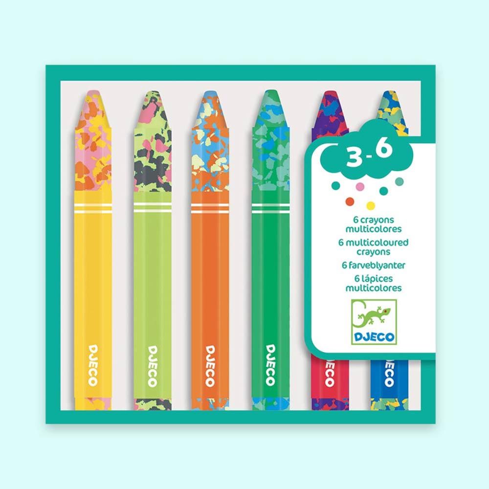 Djeco - Flower Crayons - 6 Pcs