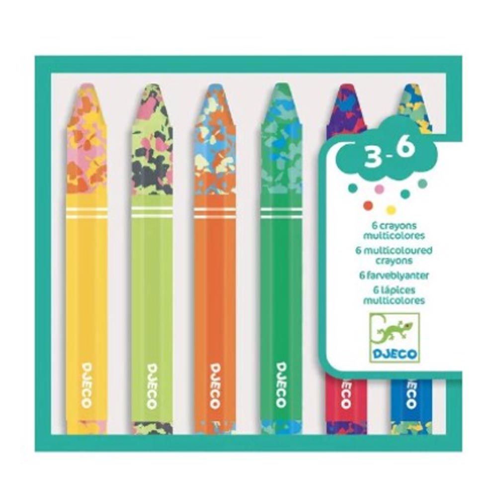 Djeco - Flower Crayons - 6 Pcs