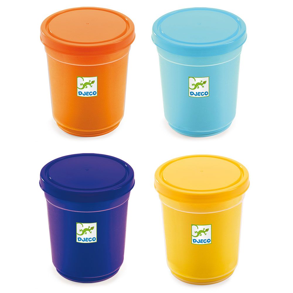 Djeco - 4 Tubs of Play Dough - Nature Colours