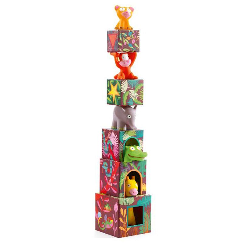 DJECO - Maxi Topanijungle Stacking Cubes Toy