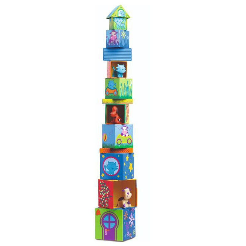 DJECO - Cubanimo Stacking Cubes Toy