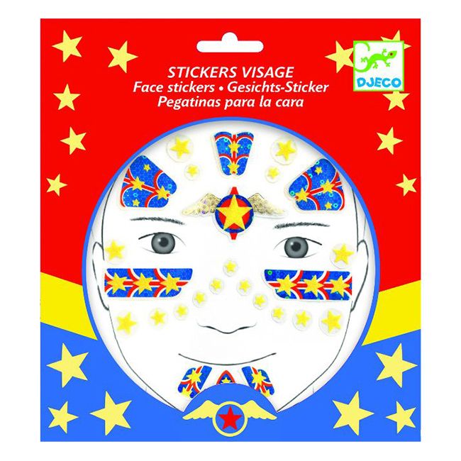 Djeco - Superhero Face Stickers