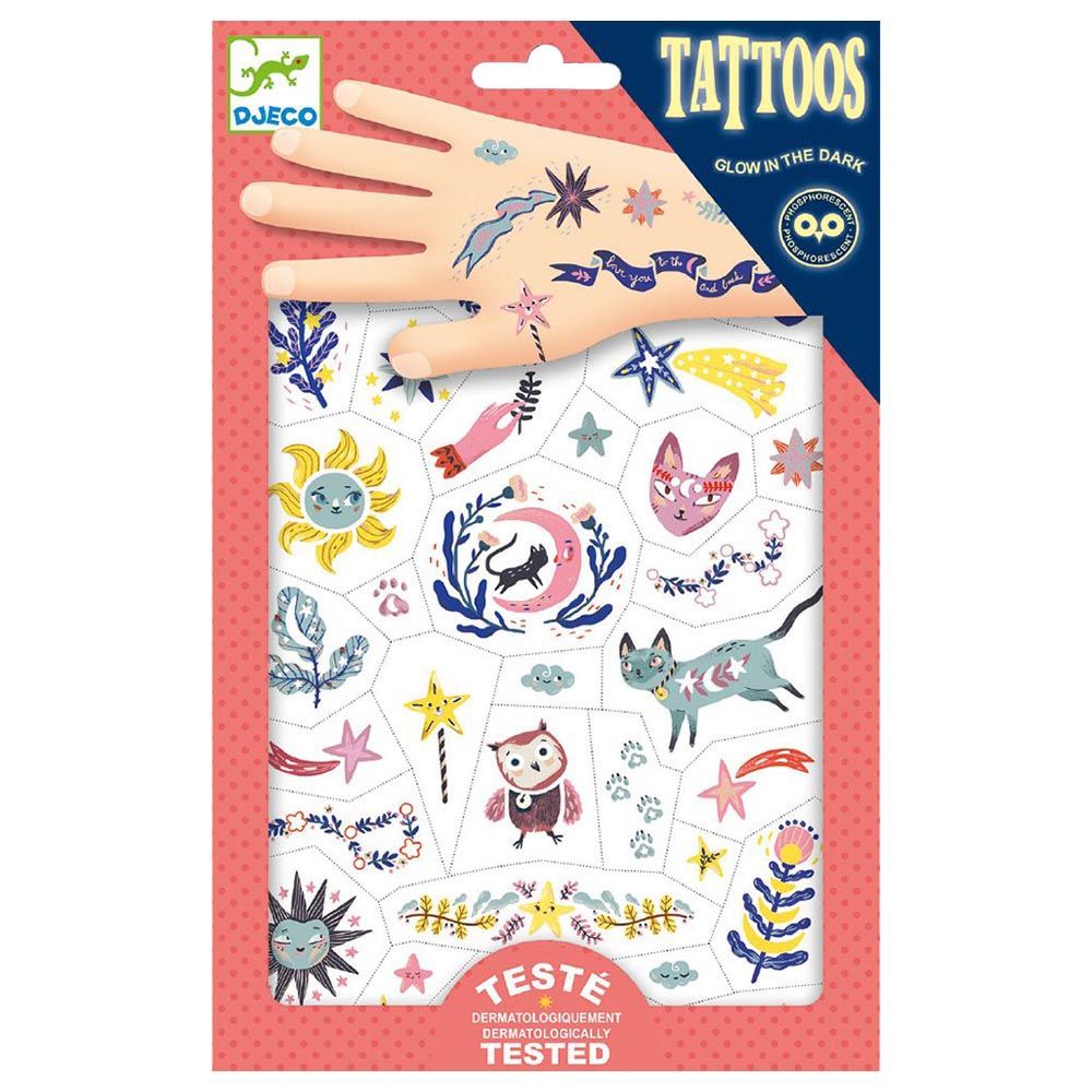 Djeco - Sweet Dreams Glow In The Dark Tattoos