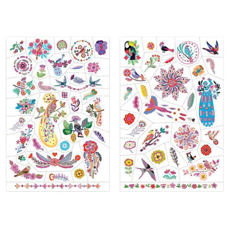 Djeco - Bright Birds Tattoos - 2pcs