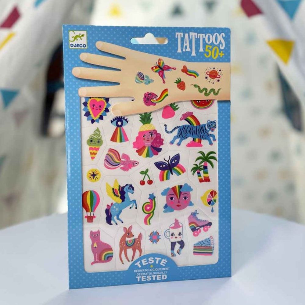 Djeco - Rainbow Tattoos - 2pcs