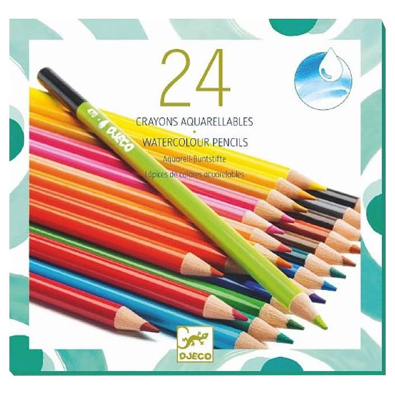 Djeco - Watercolour Pencils - 24pcs