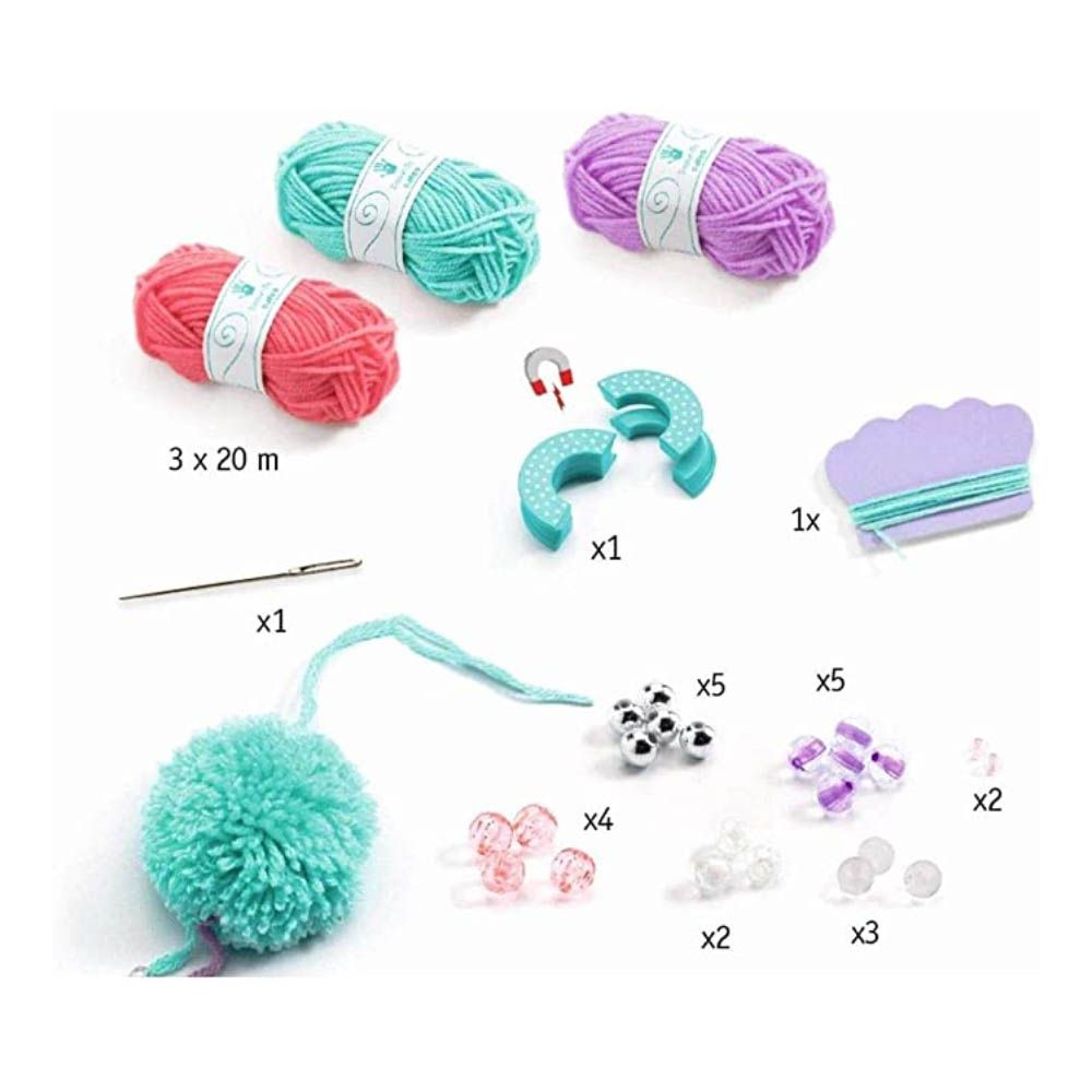 Djeco - Pendant Pompoms kit