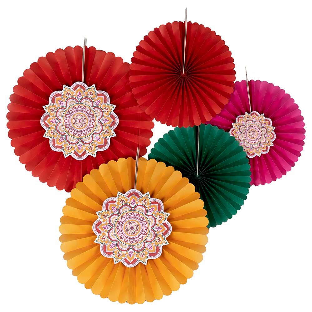 Ginger Ray - Paper Fan Decoration - 5pcs