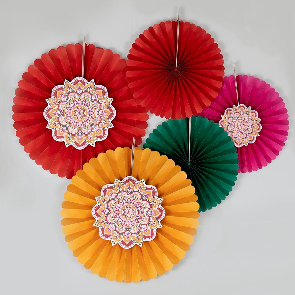 Ginger Ray - Paper Fan Decoration - 5pcs