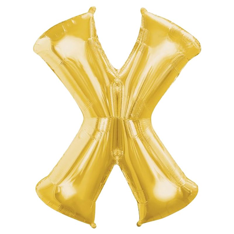 Amscan - 16" Gold Foil Letter X Balloon