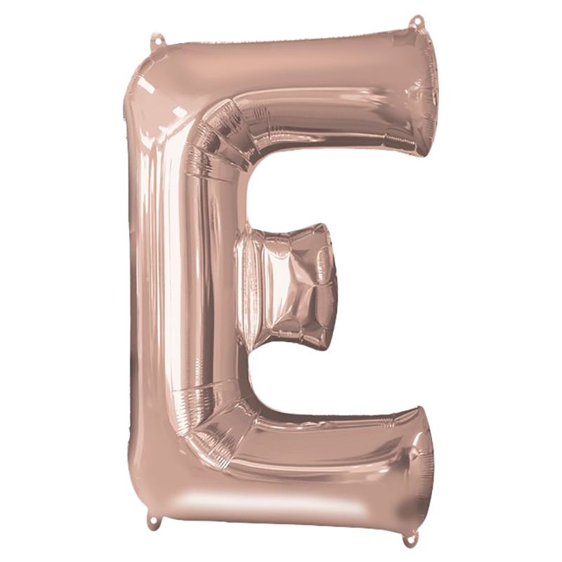 Amscan - 16" Rose Gold Letter E Balloon