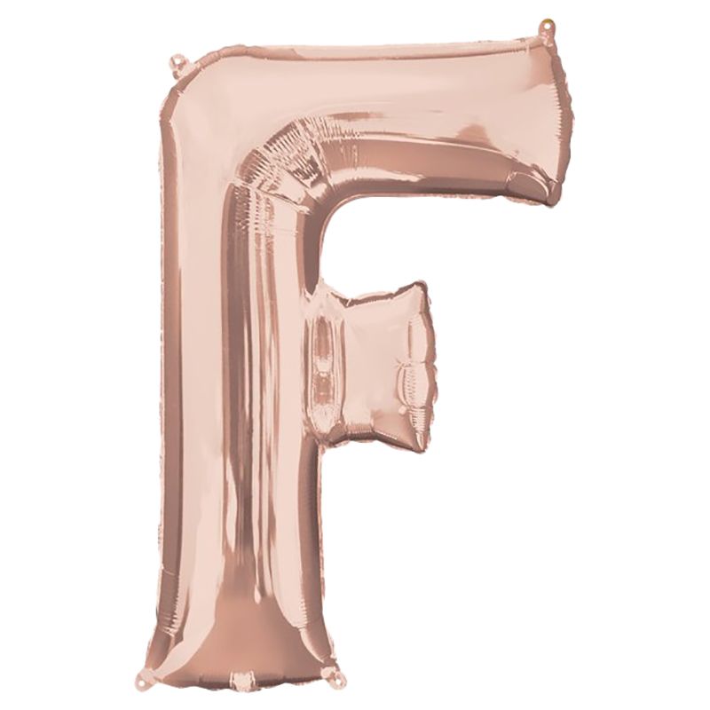 Amscan - 16" Rose Gold Letter F Balloon