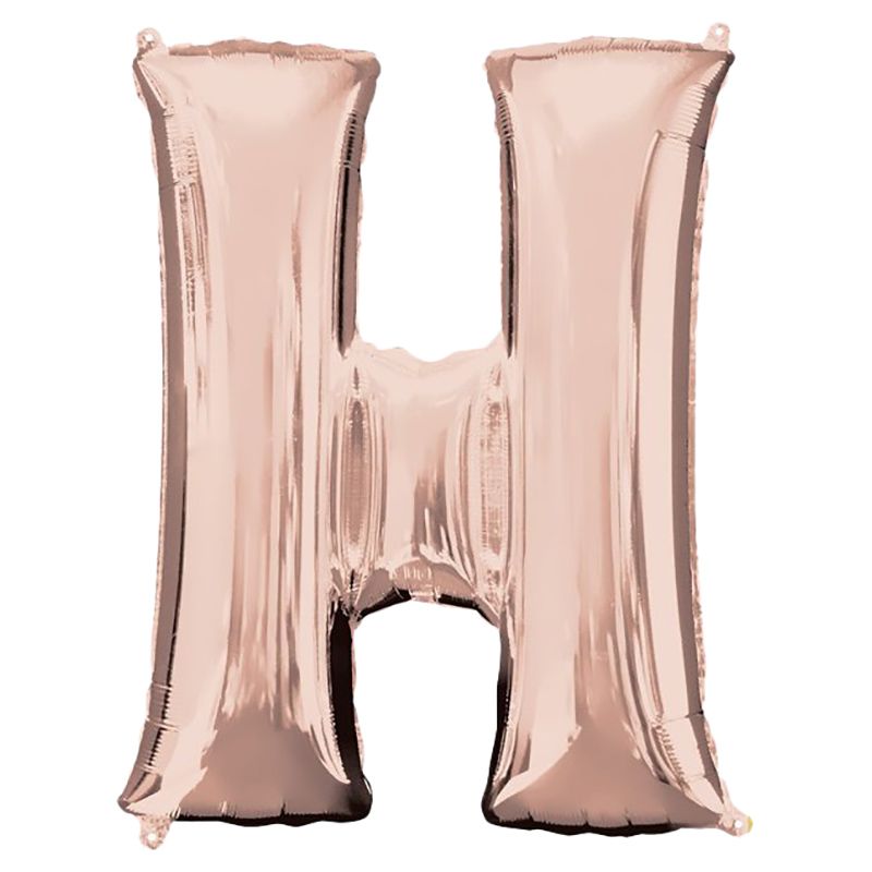 Amscan - 16" Rose Gold Letter H Balloon