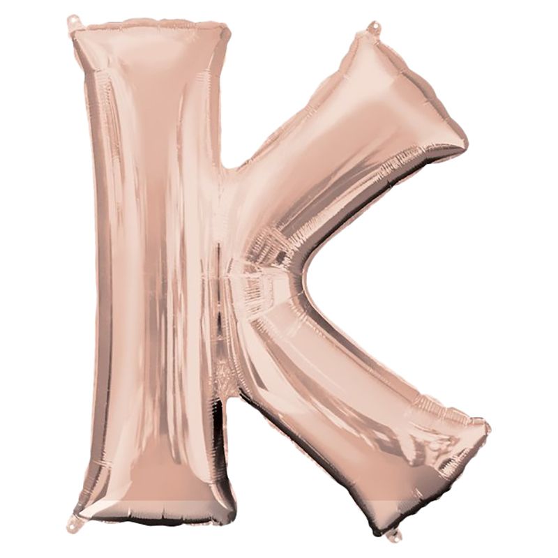 Amscan - 16" Rose Gold Letter K Balloon