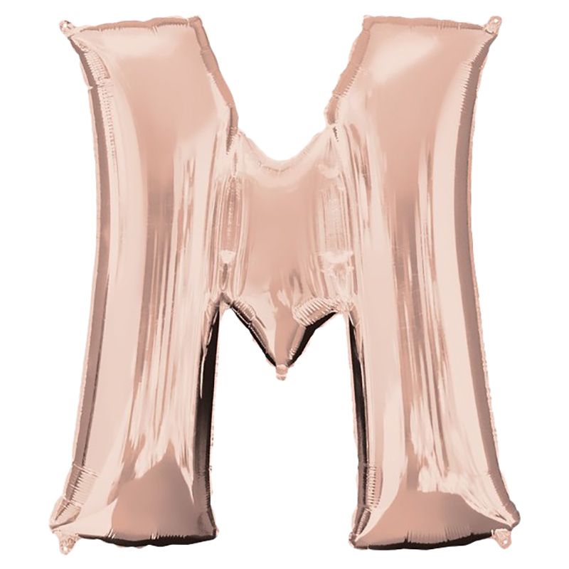 Amscan - 16" Rose Gold Letter M Balloon