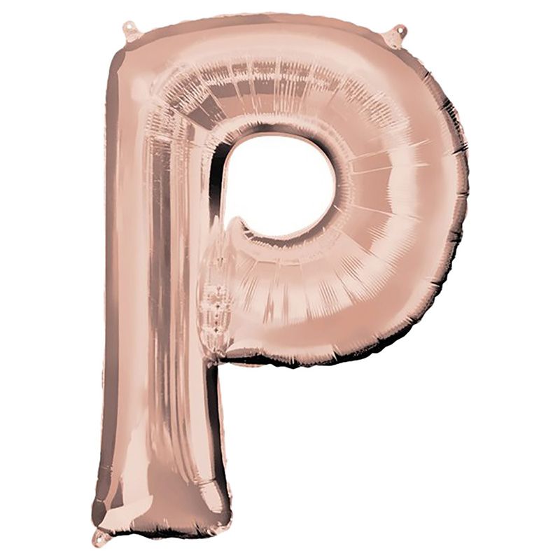 Amscan - 16" Rose Gold Letter P Balloon