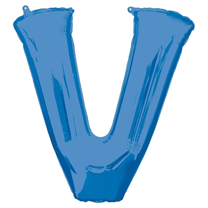 Amscan - 16" Blue Letter V Balloon