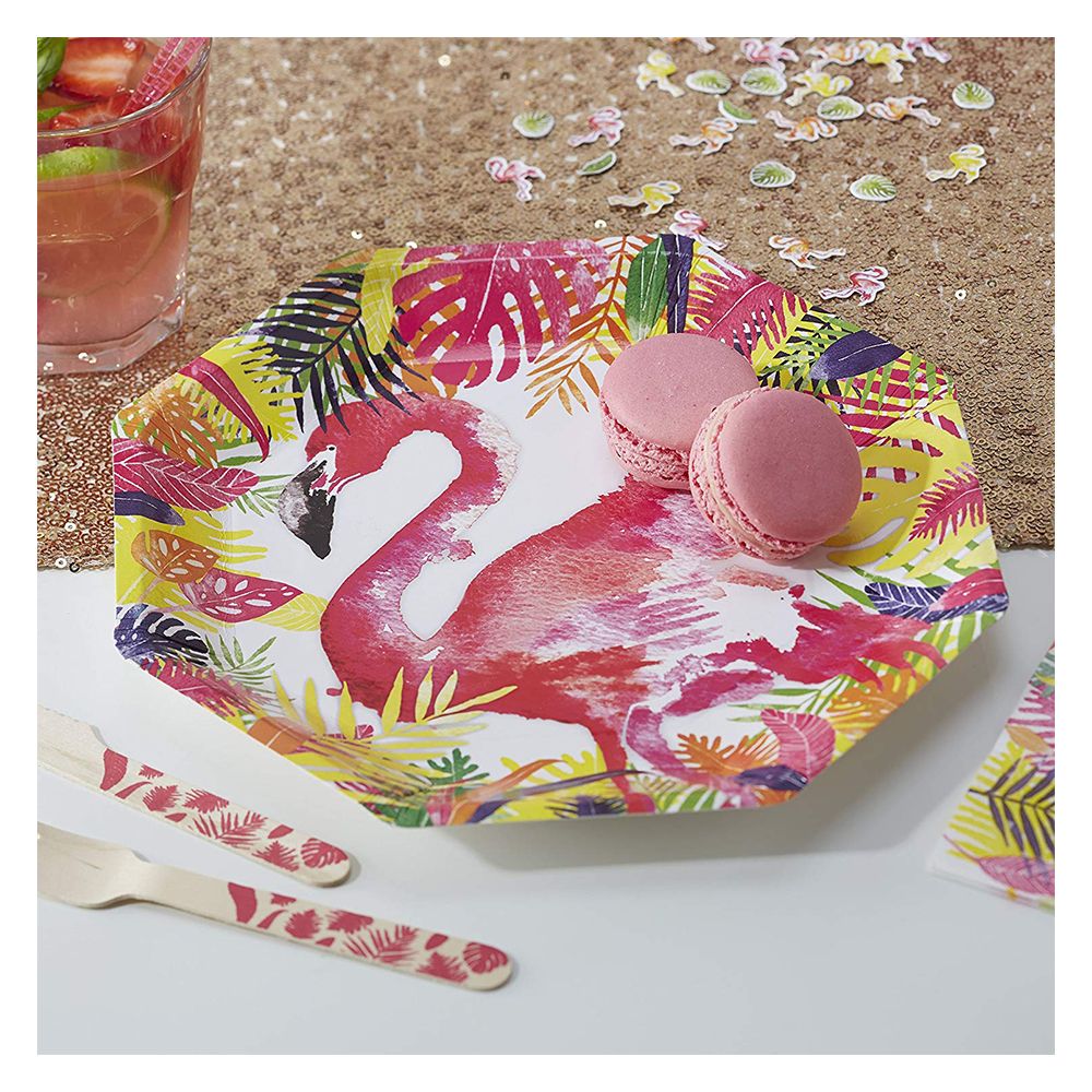 Ginger Ray - Flamingo Fun Paper Plates