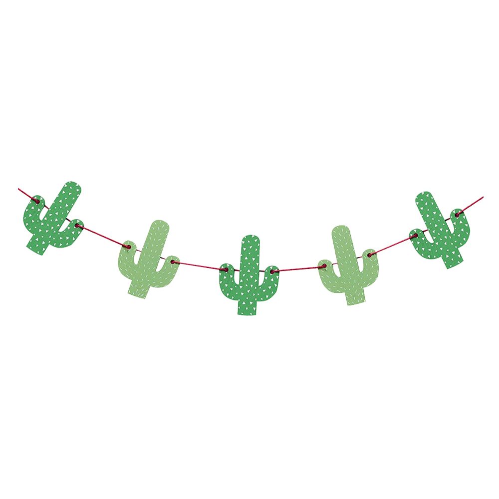 Ginger Ray - Hot Summer Cactus Bunting 1.5m - Green