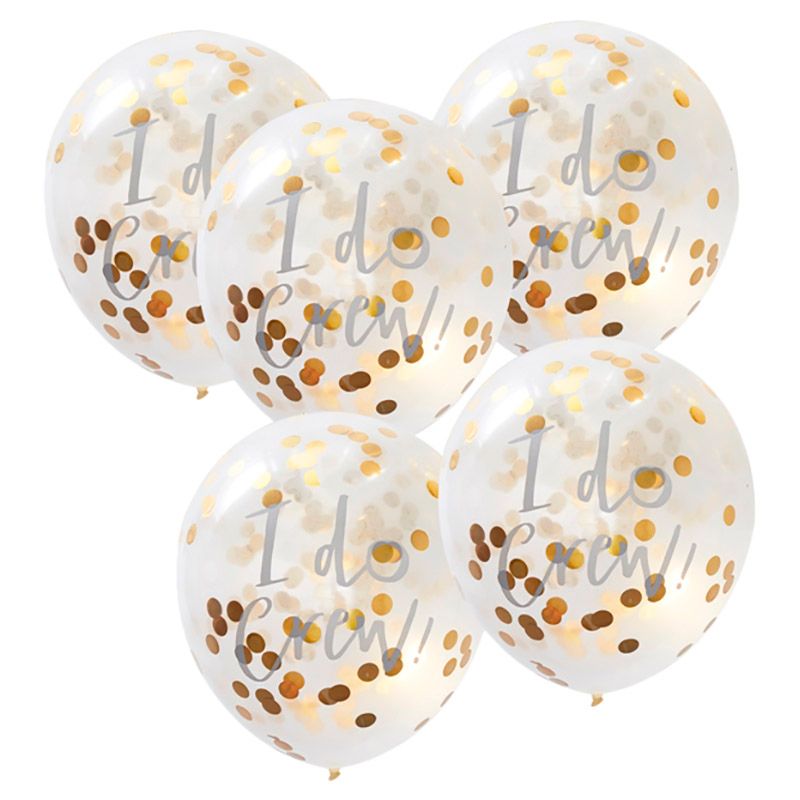 Ginger Ray - 5 Pack 12" I Do Confetti Balloons